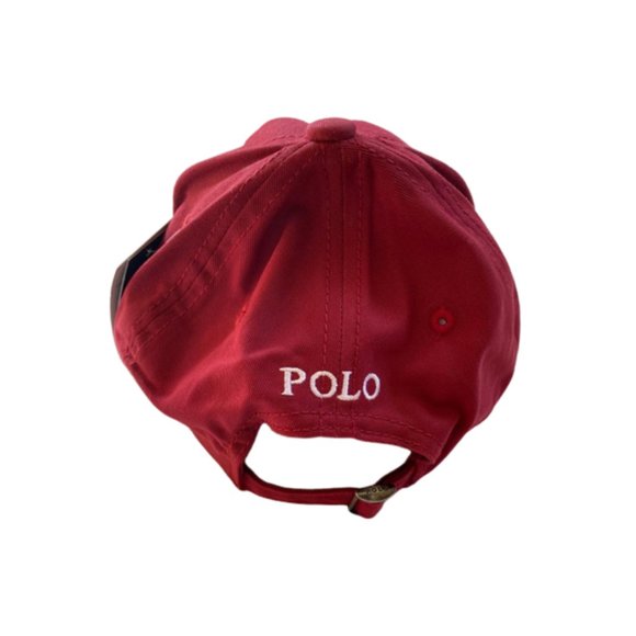 NWT Polo Ralph Lauren Maroon Classic Cotton Baseball Cap Logo Embroidered - Picture 4 of 4